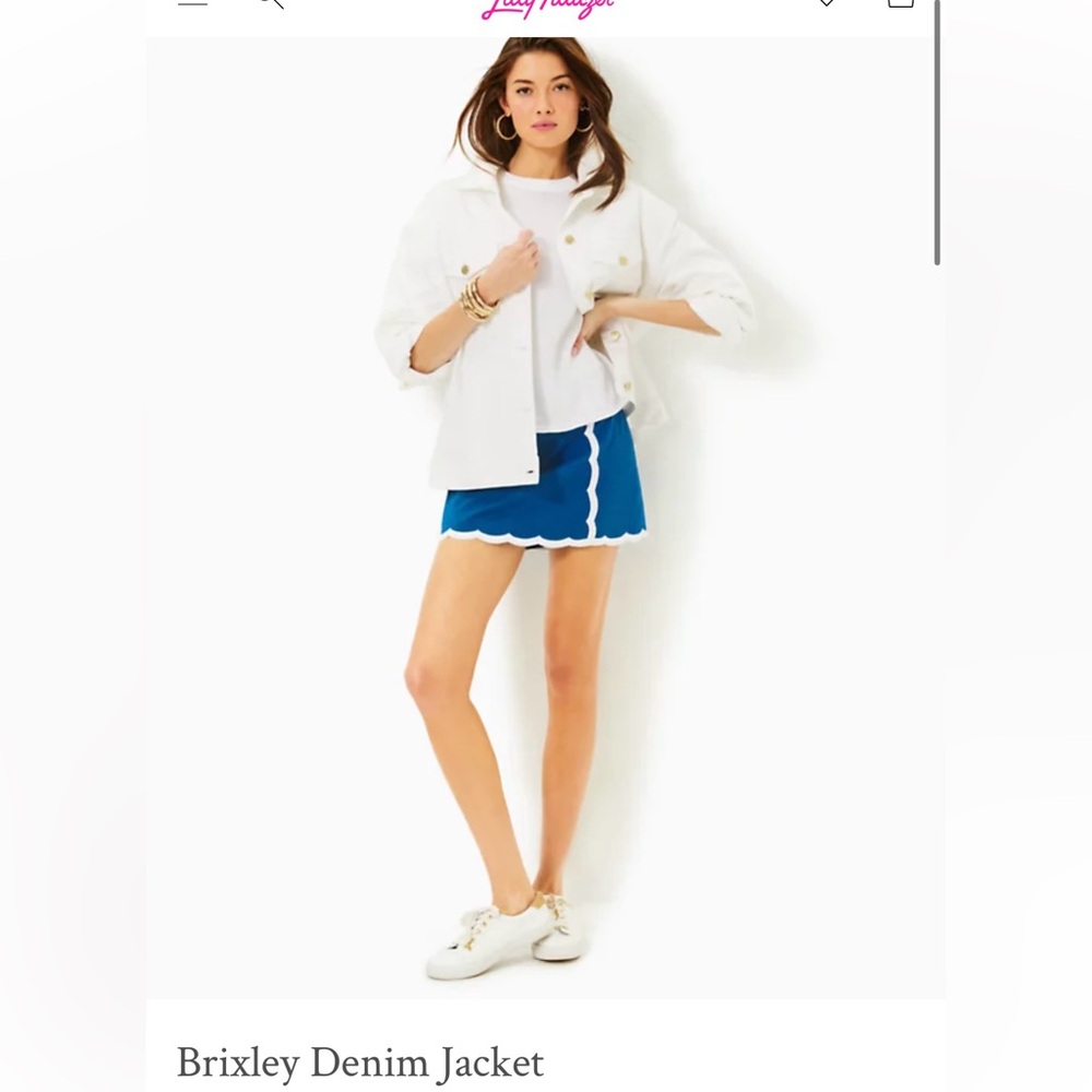 LILLY PULITZER NWT BRIXLEY DENIM JACKET SIZE S/M